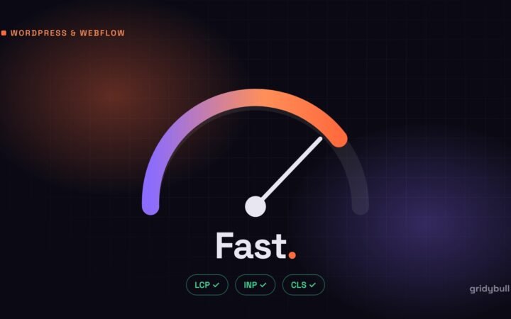 Speedometer illustration with passing Core Web Vitals: LCP, INP and CLS